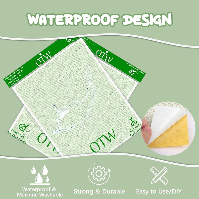 OTW Patch Magic Adhesive, Peel and Stick Adhesive Kit, Washable, No Residue for Girl Scout Badges, Patches, Fabric and DIY Crafts, No Ironing or Sewing, Freestyle Cut to Fit, 4 Pack - Image 3